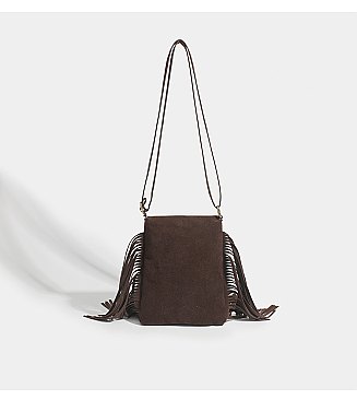 Fringed Flap Cell-Phone Holder Cross-Body