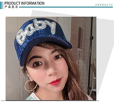 Sequin Mesh Baby Baseball Fashion Cap