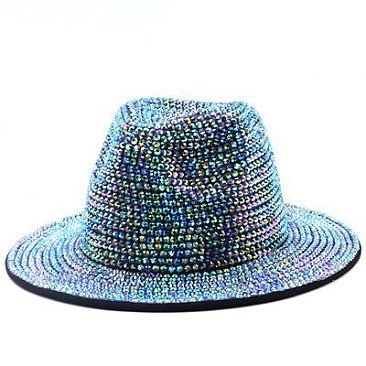 Stylish Rhinestone Fedora Hat