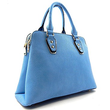 Leather Like Boutique Triple Compartment Satchel