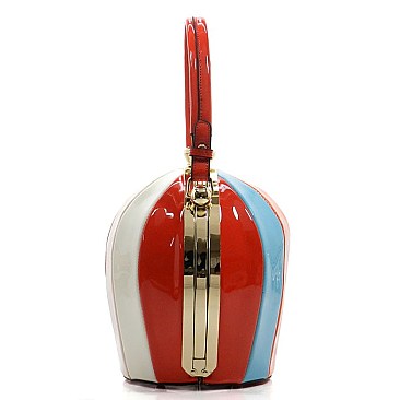 High Quality Stripe Bucket Boutique Handbag