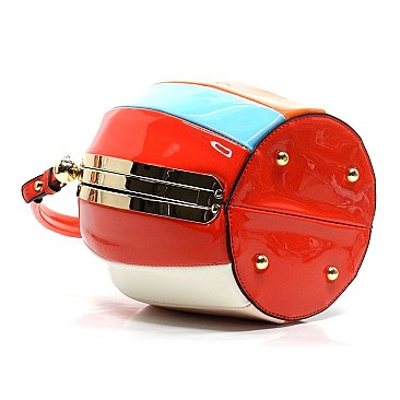 High Quality Stripe Bucket Boutique Handbag