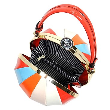 High Quality Stripe Bucket Boutique Handbag