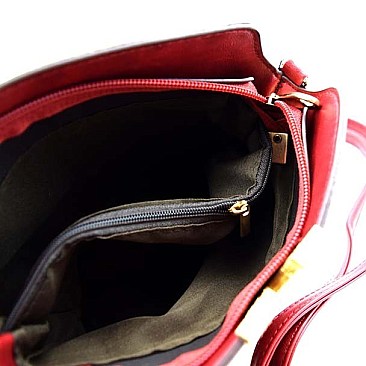 Foxy Small V Shaped Metal Framed Messenger Bag