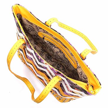 Flower Print Stone Tote