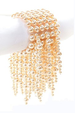 Lush Pearls Drop Statement Fashion Bracelet LACB0405