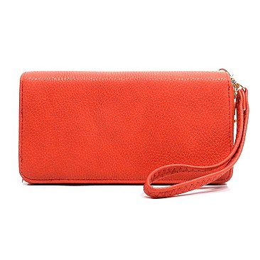 Double Zipper Roomy Fashion Large Size Wallet