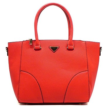 Saffiano Textured Top Handle Satchel