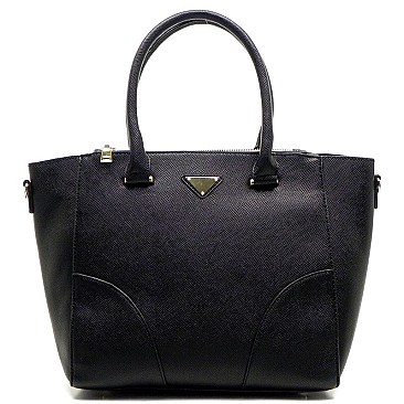 Saffiano Textured Top Handle Satchel