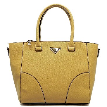 Saffiano Textured Top Handle Satchel