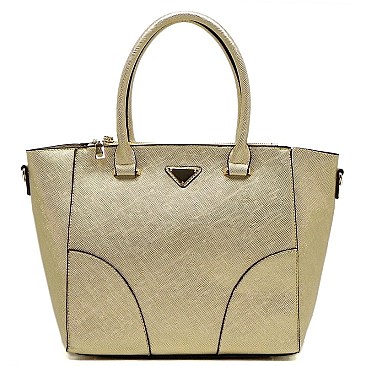 Saffiano Textured Top Handle Satchel