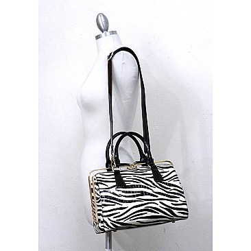 Zebra Print Design Slide-Lock Purse -RESTOCKED