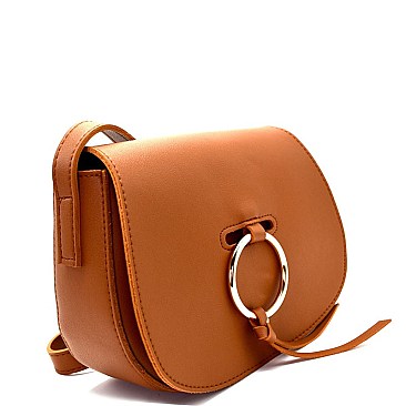 072Y-LP Ring Accent Classy Flap Cross Body