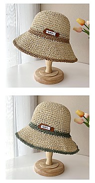 Quality 2-Tone Sun Bucket Straw Hats