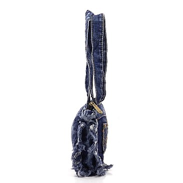 Pack of 6 Washed Denim Mini Tote