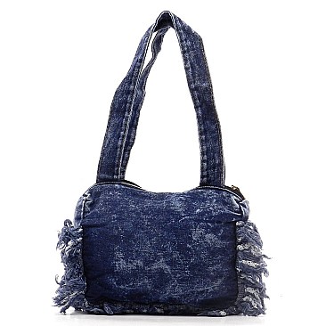 Pack of 6 Washed Denim Mini Tote