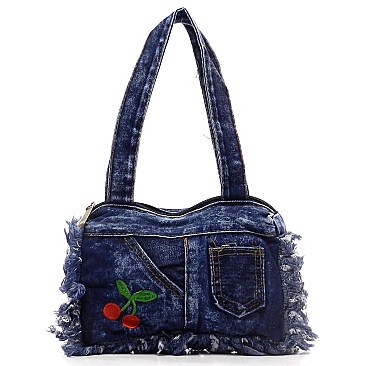 Pack of 6 Washed Denim Mini Tote