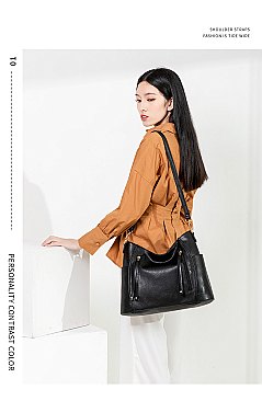 Side Pockets Hobo Shoulder Bag