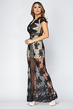 PACK OF 6 PIECES STYLISH LACE MAXI DRESS BJBD10414