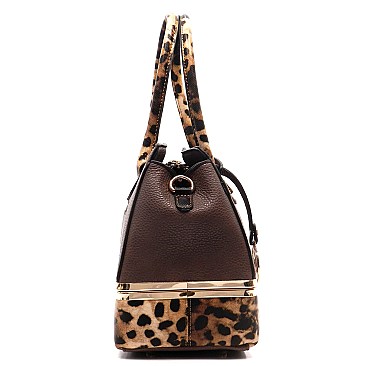Quality Leopard-Combo 2-in-1 Boxy Satchel