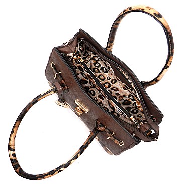 Quality Leopard-Combo 2-in-1 Boxy Satchel