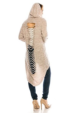 Pack of 6 Pieces Marled Jersey Knit Solid Cardigan LAHN095