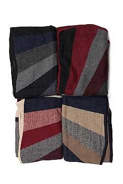 Pack of 6 (pieces) Assorted Stripe Pattern Poncho FM-PC7439