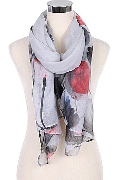 Pack of (12 pieces) Elegant Floral scarves  FM-HNSF1107