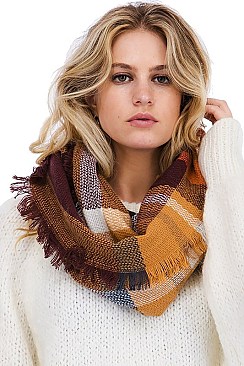 PACK OF 5 ASSORTED PLAID SCARVES