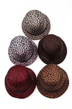 PACK OF 12PCS LEOPARD FASHION HAT