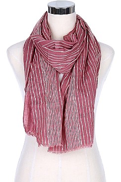 Pack of (12 Pieces) Assorted Classy Stripe Scarves FM-SCFH8650