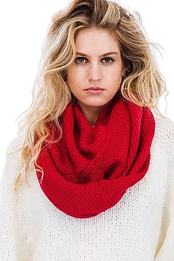 Pack of 12 (pieces) Assorted Infinity Knitted Scarves FM-WISF209