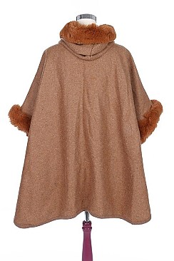 Fashionable Soft Fur Poncho FM-AV294