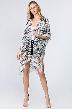 Sassy Chevron Print Kimono FM-AV325
