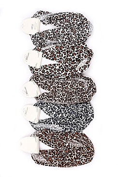 A Dozen Leopard Print Infinity Scarves