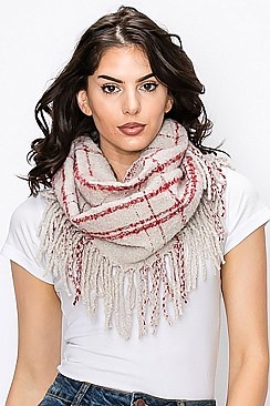 Plaid Pattern Infinity Scarf