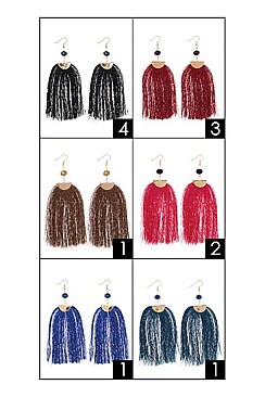 Pack of 12 (pieces) Assorted Tassel Dangle Earring FMERG8558