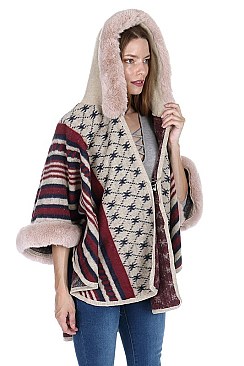 Stylish Soft Fur Fashion Poncho FM-AV289