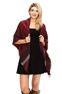 Pack of 12 pieces Plaid Pattern Blanket Scarves FM-SCF2163