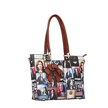 3 IN 1 Kamala Harris Tote Set With Messenger & Wallet