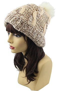 Spiffy Pom Pom Crochet Beanies FM-HT622