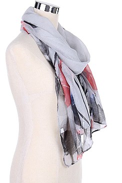 Pack of (12 pieces) Elegant Floral scarves  FM-HNSF1107