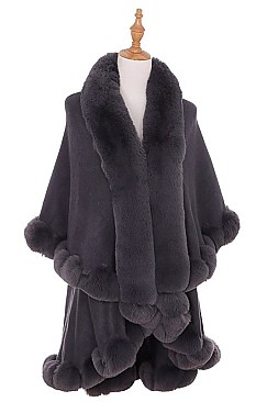 Fashion  Soft Fur Poncho