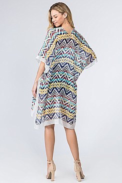 Sassy Chevron Print Kimono FM-AV325