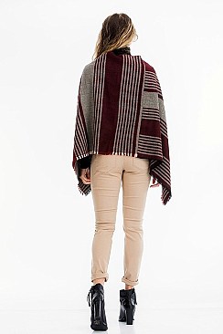 STYLISH STRIPED PONCHO