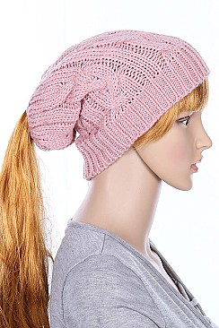 Sassy Messy Bun Ponytail Beanie FM-HNHT1066