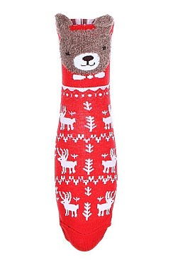 Pack of (12 Pieces) Assorted Christmas Theme Socks FM-CSK6962