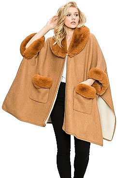 Comfy Soft Fur Poncho