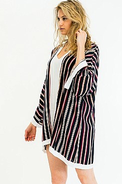 PACK OF 6 Comfy Striped Pattern Kimono