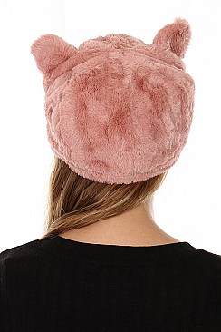 Pack of 12 (pieces) Assorted Soft Fur Cat Ear Hat FM-HT490